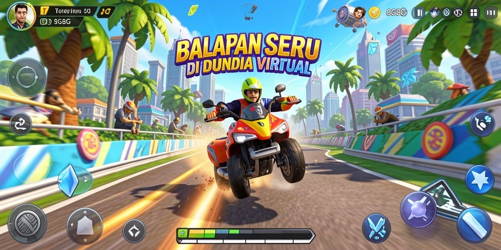 Tangkapan layar utama 8G8G menampilkan balapan yang seru dan grafis yang menakjubkan.