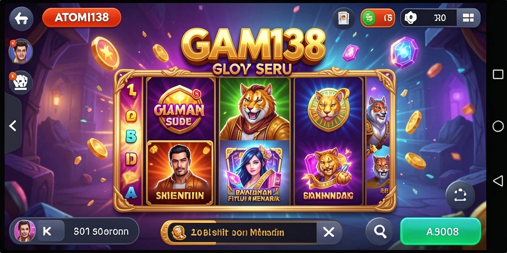Tampilan gameplay yang menarik di ATOM138 dengan banyak fitur slot.