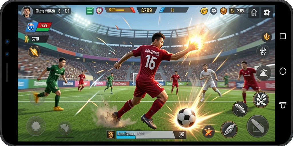 Screenshot menunjukkan aksi seru dari permainan olahraga C789.