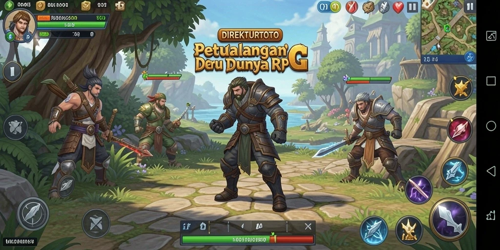 Screenshot direkturnya menampilkan aksi pertempuran seru dalam dunia RPG.