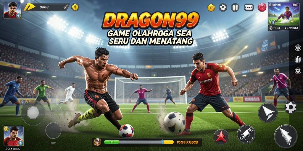 Tampilan gameplay menegangkan dalam DRAGON99 yang penuh aksi olahraga.