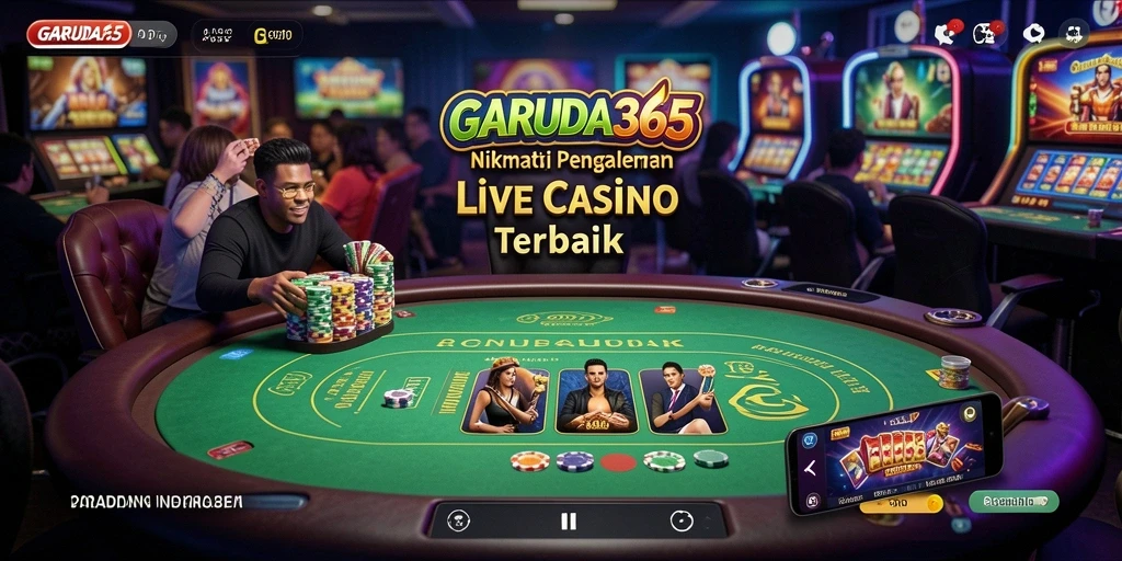 Screenshot GARUDA365 menampilkan gameplay yang mendebarkan dari pengalaman Live Casino.