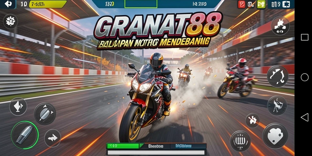 Tampilan menegangkan dalam balapan motor di GRANAT88.