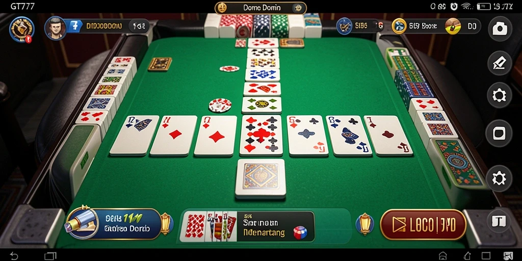 Tampilan gameplay seru dari game Domino GT777.