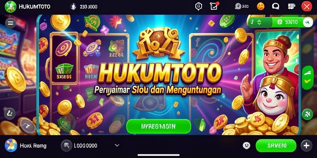 Tangkapan layar gameplay HUKUMTOTO menampilkan keseruan permainan slot.