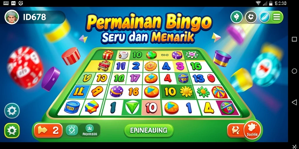 Screenshot gameplay ID678 menampilkan keseruan bermain Bingo dengan teman.
