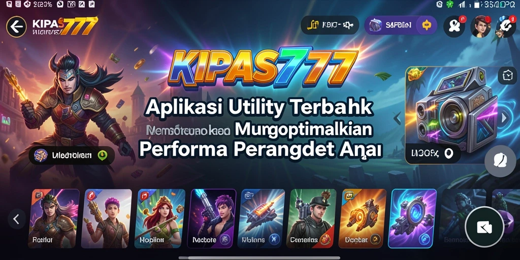 Screenshot utama KIPAS777 menunjukkan tampilan antarmuka pengguna yang sederhana dan fungsional.