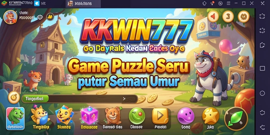 Screenshot gameplay KKWIN777 menunjukkan aksi memecahkan teka-teki.