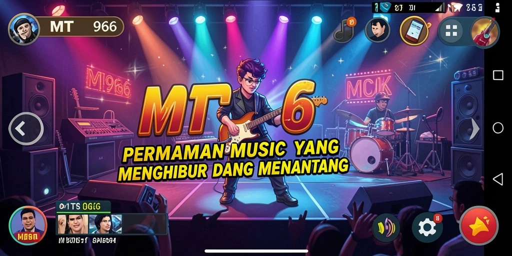 Tampilan gameplay MT966 dengan iringan musik yang menarik.