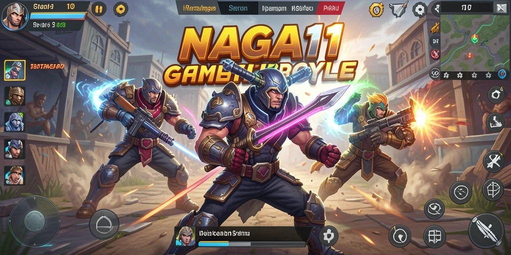 Gameplay mendebarkan NAGA11 dalam pertarungan Battle Royale.