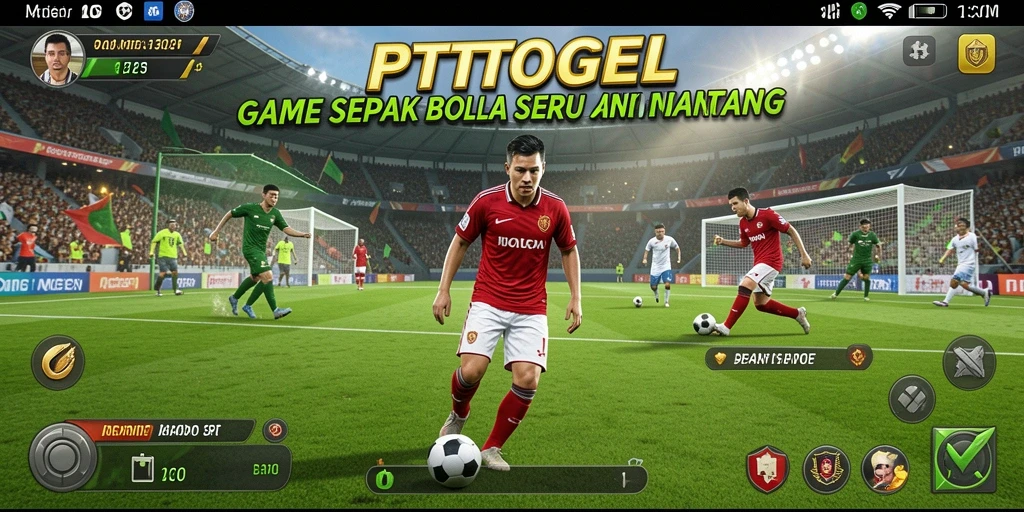 Gameplay PTTOGEL yang realistis dan mendebarkan di lapangan sepak bola.