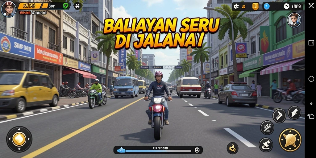 Screenshot gameplay <strong>SVIP9</strong> yang menunjukkan aksi balapan menegangkan.