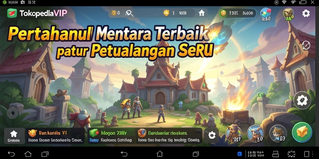 Screenshots gameplay TOKOPEDIAVIP yang menunjukkan aksi seru Tower Defense.