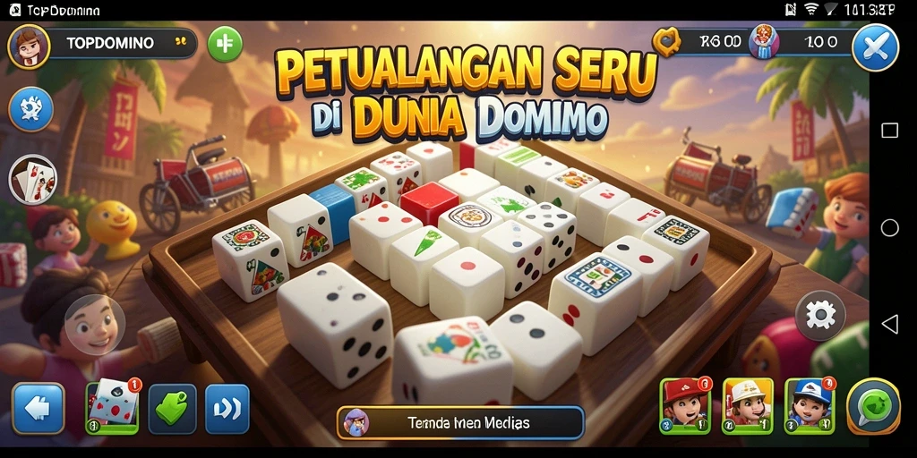 Tampilan gameplay menarik dan penuh petualangan di TOPDOMINO.